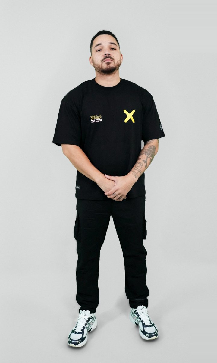 Yellows in the SEE IT DEH tee in the Not For Sale studio.